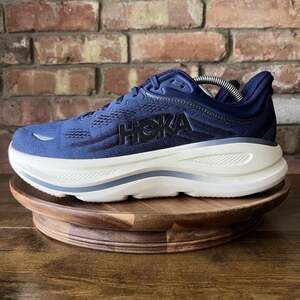 Hoka One One Bondi 9 Mens 10.5 2E Max Cushion Blue Neutral Running Shoes
